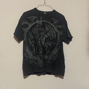 Black Graphic Dragon T-Shirt
